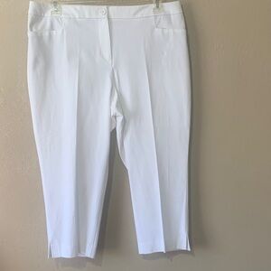 Talbots size 16P Off White Ankle Cropped Pants NWT
